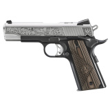 SR1911, Presscot AZ Edition, Semi-automatic, MetalFrame Pistol, 45 ACP, 4.25" Barrel, Aluminum Frame, Anodized Frame and Low-Glare Stainless Slide, Black Frame with Engraved Silver Slide, Brown/Black G10 Grips, Drift Adjustable Novak 3 Dot Sights, 7 Roun