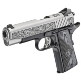 SR1911, Southport CT Edition, Semi-automatic, Metal Frame Pistol, 45 ACP, 4.25" Barrel, Aluminum Frame, Anodized Frame and Low-Glare Stainless Slide, Black Frame with Engraved Silver Slide, Black/Gray G10 Grips, Drift Adjustable Novak 3 Dot Sights, 7Roun