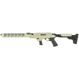 PC Carbine, Semi-automatic Rifle, 9MM, 16.12" Cold Hammer Forged Fluted Barrel, Threaded 1/2X28, Cerakote Finish, Desert Verde, Folding Adjustable Stock, M-LOK Handguard, 17 Rounds, 1 Ruger SR Series Magazine, Includes Additional Glock Magazine Well 1914
