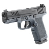 RXM, Striker Fired, Semi-automatic, Polymer Frame Pistol, Full Size, 9MM, 4" Barrel, Nitride Finish, Black Slide, Magpul EHG Gray Frame, Optics Ready, Front Night Sight, 10 Rounds, 2 Magpul PMAG GL19 Magazines 19401
