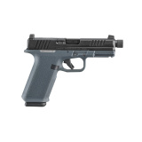 RXM, Striker Fired, Semi-automatic, Polymer Frame Pistol, 9MM, 4.5" Barrel, Threaded 1/2X28, Nitride Finish, Black Slide, Magpul EHG Gray Frame, Optics Ready, Front Night Sight, 17 Rounds, 2 Magpul PMAG 17 GL9 Magazines 19447