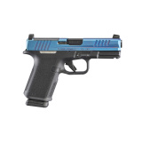RXM, Striker Fired, Semi-automatic, Polymer Frame Pistol, 9MM, 4" Barrel, PVD Finish, Blue Slide, Black Magpul EHG Frame, Optics Ready, Front Night Sight, 15 Rounds, 2 Magpul PMAG 15 GL9 Magazines 19497