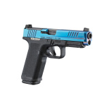 RXM, Striker Fired, Semi-automatic, Polymer Frame Pistol, 9MM, 4.5" Barrel, PVD Finish, Blue Slide, Black Magpul EHG Frame, Optics Ready, Front Night Sight, 17 Rounds, 2 Magpul PMAG 17 GL9 Magazines 19551