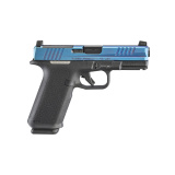 RXM, Striker Fired, Semi-automatic, Polymer Frame Pistol, 9MM, 4" Barrel, PVD Finish, Blue Slide, Black Magpul EHG Frame, Optics Ready, Front Night Sight, 17 Rounds, 2 Magpul PMAG 17 GL9 Magazines 19552