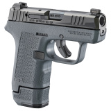 LCP MAX, Semi-automatic, Double Action Only, Polymer Frame Pistol, 380 ACP, 2.8" Barrel, Nitride Finish, Black Slide, Stealth Gray Magpul Enhanced Handgun Grip, Drift Adjustable Rear, Tritium with White Outline Front Sight, Thumb Safety, (1)-13 Round Mag