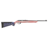10/22 Collector's Series, Vote 2024, Semi-automatic, 22 LR, 18.5" Threaded Barrel, 1/2x28 Thread Pitch, Satin Finish, Black, American Flag Stock, Adjustable Rear and Fiber Optic Front Sight, BX-Trigger, 10 Round 31207