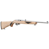 10/22 Sporter, Semi-Automatic Rifle, 22 LR, 18.5" Barrel, Clear Satin Finish, Alloy Steel, Natural Finished Hardwood Stock with Black Checkering, Adjustable Rear & Gold Bead Front Sight, 10 Rounds, 1 Magazine 31229