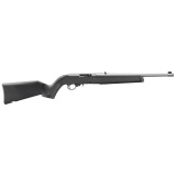 10/22, Semi-automatic, 22LR, 16.4" Threaded Barrel, 1/2X28 Thread Pitch, Stainless Steel Barrel, Black Polymer Stock, Adjustable Rear Sight, Gold Front Bead Sight, Manual Safety, 10 Round Rotary Magazine 32004