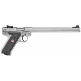Mark IV Target, Semi-automatic, 22LR, 10" Bull Barrel, Steel Frame, Stainless Finish, Checkered Synthetic Grips, 10Rd, Adjustable Rear Sight 40174