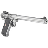 Mark IV Target, Semi-automatic, 22LR, 10" Bull Barrel, Steel Frame, Stainless Finish, Checkered Synthetic Grips, 10Rd, Adjustable Rear Sight 40174