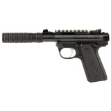 Mark IV 22/45 Pygmy Shark, Semi-automatic, 22LR, 3.1" Threaded Barrel, 1/2x28 Thread Pitch, Black, Checkered Grips, 10 Rounds, 2 Magazines, Includes JK 105 VERSAX 22 Suppressor 40190