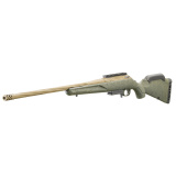 American Generation II, Predator, Bolt Action Rifle, 6MM Creedmoor, 22" Spiral Fluted Barrel, 1:7.7 Twist, Threaded 5/8x24, Muzzle Brake, Cerakote Finish, Burnt Bronze, Green Splatter Synthetic Stock,Manual Safety, Picatinny Rail, 3 Rounds, 1 Magazine 46