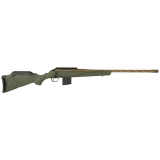 American Generation II, Predator, Bolt Action Rifle, 6MM ARC, 22" Spiral Fluted Barrel, 1:7.7 Twist, Threaded 5/8"-24, Muzzle Brake, Cerakote Finish, Burnt Bronze, Green Splatter Synthetic Stock, Manual Safety, Picatinny Rail, 10 Rounds, 1 Magazine 46941