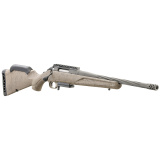 American Generation II Ranch, Bolt Action Rifle, 243 Winchester, 16.1" Spiral Fluted Barrel, 1:9 Twist, Threaded 5/8X24, Muzzle Brake, Cerakote Finish, Cobalt, Flat Dark Earth Splatter Synthetic Stock, Manual Safety, 3 Rounds, 1 Magazine 46997