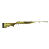 Guide Gun .375 Ruger 20 Inch Stainless Steel Barrel Hawkeye Matte Finish Removable Muzzle Brake Green Mounting Laminate Stock 3 Round Left Handed