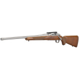 Hawkeye Hunter, Bolt Action Rifle, 6.5 Creedmoor, 22" Free Floated Cold Hammer Forged Barrel, 5/8X24 Threads, Satin Stainless Finish, Walnut Stock, Left Hand, LC6 Trigger, 4Rd 57120