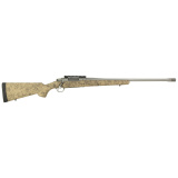 Hawkeye, FTW Hunter, Bolt Action Rifle, 308 Winchester, 22" Cold Hammer Forged Barrel, Threaded 5/8x24, Ruger Muzzle Brake System, Matte Stainless Finish, Silver, LC6 Trigger, 20 MOA Picatinny Rail, Pro Series HS Precision Tan/Black Synthetic Speckled St