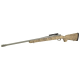 Hawkeye, FTW Hunter, Bolt Action Rifle, 308 Winchester, 22" Cold Hammer Forged Barrel, Threaded 5/8x24, Ruger Muzzle Brake System, Matte Stainless Finish, Silver, LC6 Trigger, 20 MOA Picatinny Rail, Pro Series HS Precision Tan/Black Synthetic Speckled St