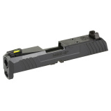 MAX-9 Slide Assembly, Complete Slide, Includes Sights, Barrel, Extractor, and Other Slide Components, Compatible with Ruger MAX-9, Optic Ready, Black Oxide Finish, Black 90744