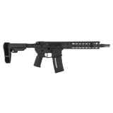 Model 1, Semi-automatic, AR Style Pistol, 223WYLDE, 10.5" Stainless Steel Barrel, 1/2X28 Thread Pitch, Dead Air KeyMo Muzzle Device, Cerakote Finish, Radian Black, SBA3 Pistol Stabilizing Brace, 30 Rounds, 1 Magazine R0033