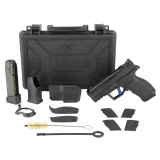 PX-9 2.0 Carry Compact, Striker Fired, Semi-automatic, Compact, Polymer Frame Pistol, 9MM, 3.5" Barrel with Compensator, Picatinny Rail, Tenifer Finish, Black, White Dot Front Sight, Adjustable Rear Sight, Ambidextrous Thumb Safety, 2 Magazines, (1)-15 R