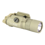 X300 Turbo, Weaponlight, White LED, 650 Lumens, 66,000 Candela, Fits Picatinny and Universal, Thumbscrew Attachment, For Pistols, Matte Finish, Tan X300T-B-TN