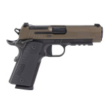 1911 X Carry, 1911, Semi-automatic, Metal Frame Pistol, Full Size, 45 ACP, 4.2" Barrel, Matte Finish, Black and Bronze, G10 Grip, X-RAY3 Day/Night Sights, Optic Ready, Manual Safety, 8 Rounds, "Freedom" Engraving on Slide, 2 Magazines 1911XCA-45-FBZXR3P