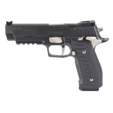 P226, X-Five Nightmare, Semi-automatic, Single Action Only, Metal Frame Pistol, Full Size, 9MM, 5" Barrel, Nitron Finish, Black, XRAY3 Day/Night Sights, G10 Grips, Manual Safety, 20 Rounds, 3 Magazines, Custom Works 226X5-9-NMR-SAO