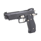 P226, X-Five Nightmare, Semi-automatic, Single Action Only, Metal Frame Pistol, Full Size, 9MM, 5" Barrel, Nitron Finish, Black, XRAY3 Day/Night Sights, G10 Grips, Manual Safety, 20 Rounds, 3 Magazines, Custom Works 226X5-9-NMR-SAO