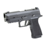 P320XTEN, Semi-automatic, Striker Fired, Metal Frame Pistol, Compact, 10MM, 3.8" Barrel, Integrated Expansion Chamber, Nitron Finish, Black, Optics Ready, XRAY3 Day/Night Sights, Polymer Grips, 10 Rounds, 2 Steel Magazines 320XCA-10-COMP-10