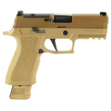 P320, X-Carry, Striker Fired, Semi-automatic, Polymer Frame Pistol, 9MM, 3.9" Barrel, PVD Finish, Coyote Tan, SIGLITE Night Sights, Manual Thumb Safety, Optics Ready, 2 Magazine, (1)-17 Round And (1)-21 Round Magazine 320XCA-9-CXR3-R2