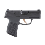 P365 ROSE, Striker Fired, Semi-automatic, Poylmer Frame Pistol, Micro-Compact, 380 ACP, 3.1" Barrel, Nitron Finish, Black, Rose Gold Controls, Laser Engraved Grip Module, XRAY 3 Day/Night Sights, SIG-LOC Optic Ready Slide, 10 Rounds, 2 Magazines, Include