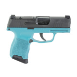 P365 Nitron Bahama Breeze, Semi-automatic, Striker Fired, Polymer Frame Pistol, Sub-compact, 3.1" Barrel, Nitron Finish, Teal and Black, Optics Ready, X-RAY3 Day/Night Sights, Polymer Grips, 10 Rounds, 2 Magazines 365-9-BXR3-BB