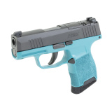 P365 Nitron Bahama Breeze, Semi-automatic, Striker Fired, Polymer Frame Pistol, Sub-compact, 3.1" Barrel, Nitron Finish, Teal and Black, Optics Ready, X-RAY3 Day/Night Sights, Polymer Grips, 10 Rounds, 2 Magazines 365-9-BXR3-BB