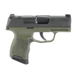 P365 Nitron Fortunate Son, Semi-automatic, Striker Fired, Polymer Frame Pistol, Sub-compact, 3.1" Barrel, Nitron Finish, Green and Black, Optics Ready, X-RAY3 Day/Night Sights, Polymer Grips, 10 Rounds, 2 Magazines 365-9-BXR3-FS