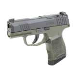 P365 Nitron Fortunate Son, Semi-automatic, Striker Fired, Polymer Frame Pistol, Sub-compact, 3.1" Barrel, Nitron Finish, Green and Black, Optics Ready, X-RAY3 Day/Night Sights, Polymer Grips, 10 Rounds, 2 Magazines 365-9-BXR3-FS