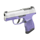 P365 Nitron Purple Rain, Semi-automatic, Striker Fired, Polymer Frame Pistol, Sub-compact, 3.1" Barrel, Nitron Finish, Purple, Stainless Steel Slide, Optics Ready, X-RAY3 Day/Night Sights, Polymer Grips, 10 Rounds, 2 Magazines 365-9-TXR3-PR