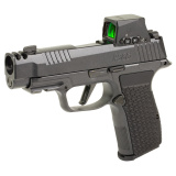 P365 AXG LUXE, Semi-automatic, Striker Fired, Metal Frame Pistol, Sub-Compact, 380 ACP, 3.1" Barrel,2 Port Slide Integrated Expansion Chamber, Cerakote Finish, Pearlescent Black, SIG LOC Footprint, XRAY3 Day/Night Sights, LOK Grip Panels, 12 Rounds, 3 Ma