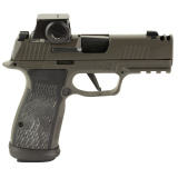 P365 AXG Legion, Striker Fired, Semi-automatic, Metal Frame Pistol, Sub-Compact, 9MM, 3.1" Barrel, Cerakote Finish, Legion Gray, G10 Grips, XRAY3 Day/Night Sights, Romeo-X SIG-LOC Compact Optic, Compensator, 17 Rounds, 3 Magazines 365AXGCA-9-LEGION-RXSL