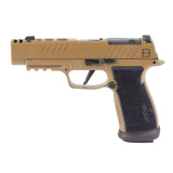 P365 AXG DH3 9mm 3.7" Barrel w/ Integrated Expansion Chamber, Coyote Finish, AXG Modular Grip, X-RAY3 Day/Night Sights, Optics Ready with SIG-LOC Footprint, (2)-21 Round and (1)-17 Round Mags, Semi-automatic, Striker Fired, Polymer Frame Pistol, Compact