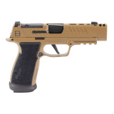 P365 AXG DH3 9mm 3.7" Barrel w/ Integrated Expansion Chamber, Coyote Finish, AXG Modular Grip, X-RAY3 Day/Night Sights, Optics Ready with SIG-LOC Footprint, (2)-21 Round and (1)-17 Round Mags, Semi-automatic, Striker Fired, Polymer Frame Pistol, Compact