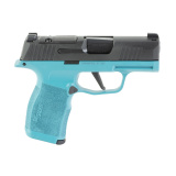 P365X Bahama Breeze, Semi-automatic, Striker Fired, Polymer Frame Pistol, Sub-compact, 3.1" Barrel, Nitron Finish, Teal and Black, Optics Ready, X-RAY3Day/Night Sights, Polymer Grips, 12 Rounds, 2 Magazines 365X-9-BXR3-BB