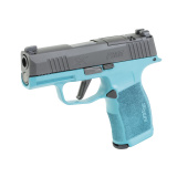 P365X Bahama Breeze, Semi-automatic, Striker Fired, Polymer Frame Pistol, Sub-compact, 3.1" Barrel, Nitron Finish, Teal and Black, Optics Ready, X-RAY3Day/Night Sights, Polymer Grips, 12 Rounds, 2 Magazines 365X-9-BXR3-BB