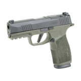 P365X-MACRO Fortunate Sun, Semi-automatic, Striker Fired, Polymer Frame Pistol, Sub-compact, 3.7" Barrel, Nitron Finish, Green and Black, Optics Ready, X-RAY3 Day/Night Sights, Modular Polymer Grips, 17 Rounds, 2 Magazines 365XCA-9-BXR3-FS