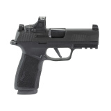 P365-XMacro, Striker Fired, Semi-automatic, Polymer Frame Pistol, Sub-Compact, 9MM, 3.7" Barrel, Nitron Finish, Black, Polymer Grip, X-RAY3 Day/Night Suppressor Sights, 17 Rounds, 2 Magazines, Includes Romeo RS Compact Optic 365XCA-9-BXR3P-RS