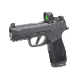 P365-XMacro, Striker Fired, Semi-automatic, Polymer Frame Pistol, Sub-Compact, 9MM, 3.7" Barrel, Nitron Finish, Black, Polymer Grip, X-RAY3 Day/Night Suppressor Sights, 17 Rounds, 2 Magazines, Includes Romeo RS Compact Optic 365XCA-9-BXR3P-RS