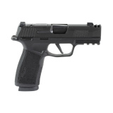 P365-XMACRO COMP, Semi-automatic, Striker Fired, Metal Frame Pistol, Compact, 3.1" Barrel, Integrally Compensated, Nitron Finish, Black, Optics Ready,XRAY3 Day/Night Sights, Polymer Grips, Manual Safety, 10 Rounds, 2 Magazines 365XCA-9-COMP-MS-10