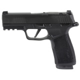 P365 XMacro, Striker Fired, Semi-automatic, Polymer Frame Pistol, Sub-Compact, 9MM, 3.7" Barrel, Nitron Finish, Black, X-Series Grip, Manual Safety, XRAY3 Sights, 10 Rounds, 3 Magazines, Includes Vaultek Lifepod Certificate and 5 Dummy Rounds 365XCA-9-MS
