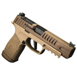 P365 Fuse, Semi-automatic, Striker Fired, Polymer Frame Pistol, Compact, 9MM, 4.3" Barrel, Cerakote Finish, Custom 2-Tone Tan by Shark Coast Tactical, Sig Sauer LXG Grip, Fiber Optic Front and Low Profile Combat Rear Sights, 3 Magazines, (2)-21 Round Mag