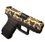 P365 Fuse, Semi-automatic, Striker Fired, Polymer Frame Pistol, Compact, 9MM, 4.3" Barrel, Custom Duck Camo Cerakote by Shark Coast Tactical, Sig Sauer LXG Grip, Fiber Optic Front and Low Profile Combat Rear Sights, (2)-21 Round Magazines and (1)-17 Roun